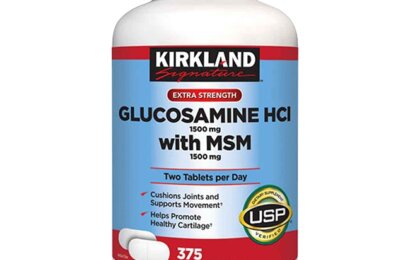 Viên uống bổ khớp Kirkland Glucosamine HCL 1500mg with MSM – 375 viên – giá 600K
